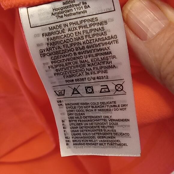 Adidas Men's Large Bright Orange Aeroready Tee, Activewear , Athleisure - Picture 10 of 10